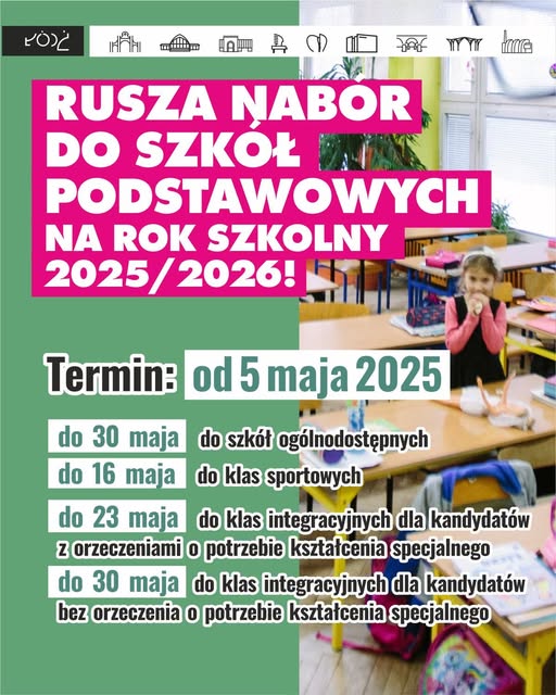 Plakat naboru do klas pierwszych