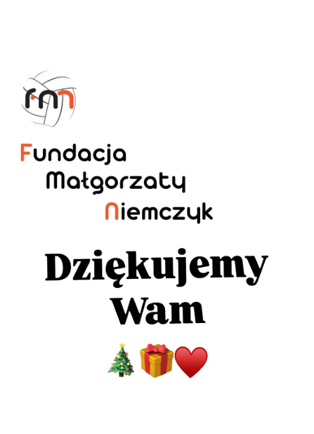 podziękowania z fundacji