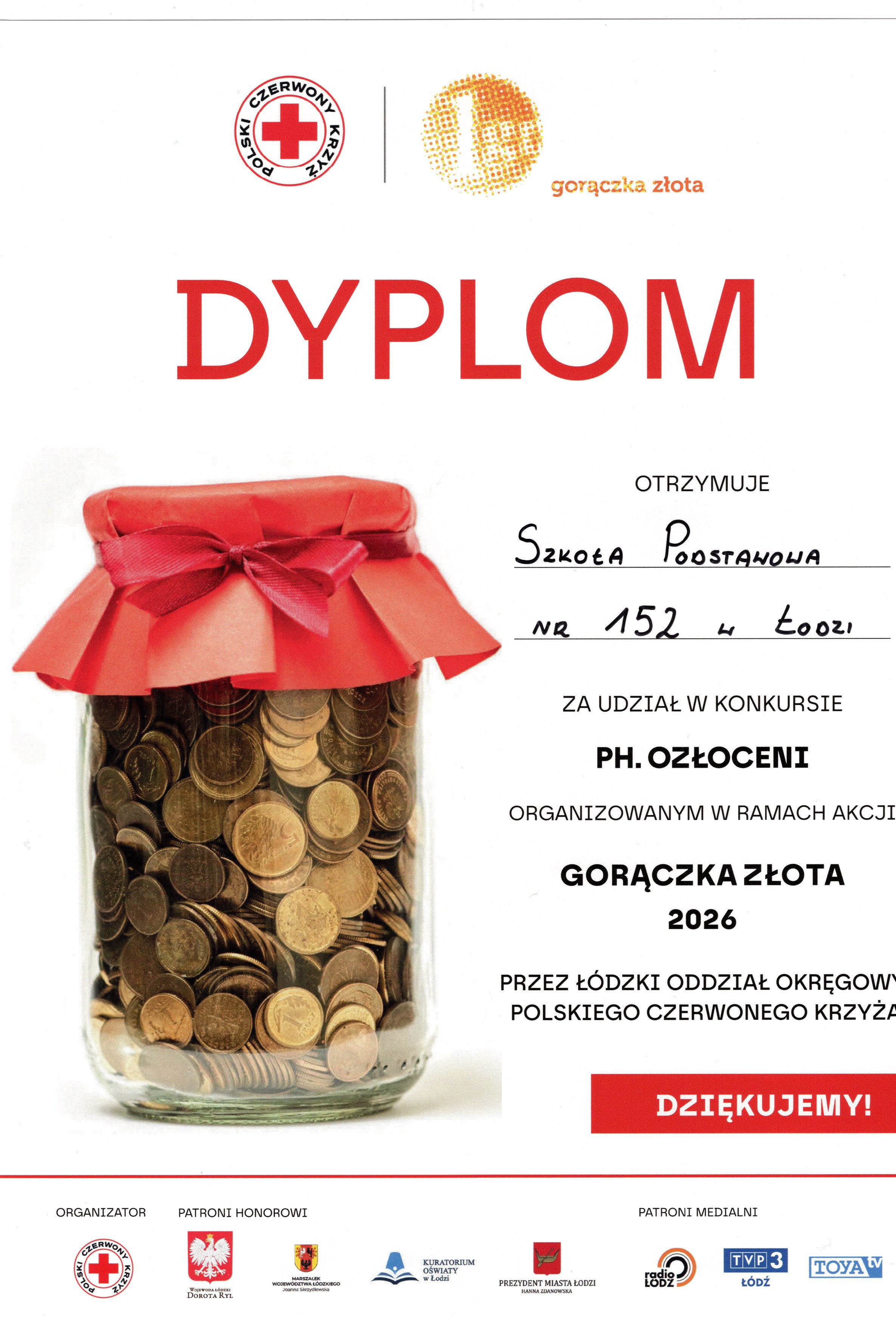 dyplom za gorączke złota