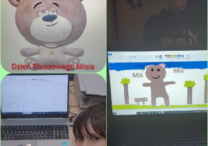 Dzieci prezentują wykonaną pracę