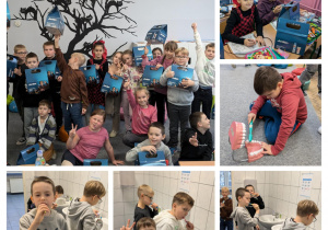 Uczniowie klasy 2a realizują projekt dotyczacy higieny