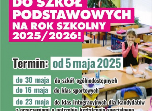Plakat naboru do klas pierwszych