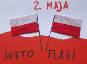 flaga z napisem 2 maja