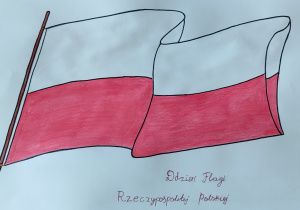 rysunek z flaga polski