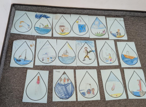 prace uczniów - krople wody