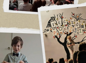 Uczniowie recytują wiersze