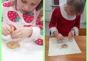 dzieci robią kolorowe ciastka