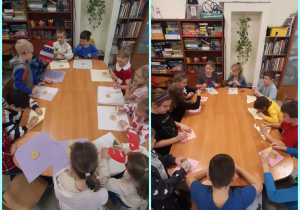 dzieci robią kolorowe ciastka