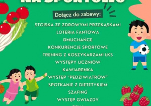 Plakat przedstawiający piknik szkolny