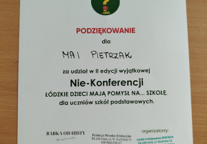 podziękowania