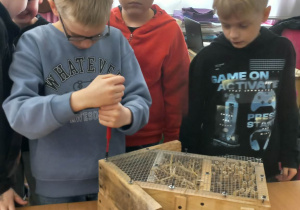 Chłopiec wkręca wkręty