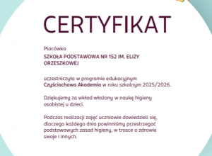 czyściochowa akademia certyfikat