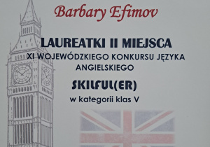 dyplom za osiągniecie